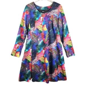 Aïno Design From Finland Multicolor Parrot Dress Womens Size Medium With Pockets